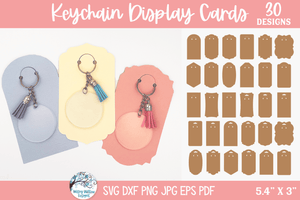 Keychain Display Cards SVG Bundle | Versatile Keychain Display Card Template Wispy Willow Designs Company