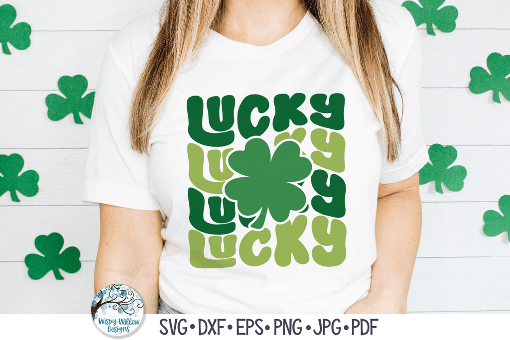 Lucky SVG | St Patrick's Day Clover Wispy Willow Designs Company