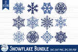 Mega Snowflake Bundle SVG | Winter Snowflake Silhouettes Wispy Willow Designs Company