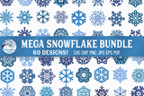 Mega Snowflake Bundle SVG | Winter Snowflake Silhouettes Wispy Willow Designs Company