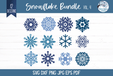 Mega Snowflake Bundle SVG | Winter Snowflake Silhouettes Wispy Willow Designs Company