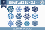 Mega Snowflake Bundle SVG | Winter Snowflake Silhouettes Wispy Willow Designs Company