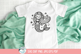 Mermaid SVG | Underwater Mythical Being Illustration Wispy Willow Designs Company