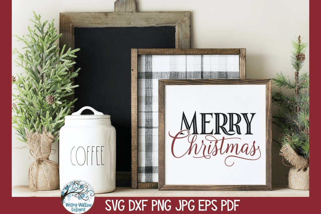 Merry Christmas SVG | Christmas Design SVG Wispy Willow Designs Company