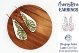 Monstera Earring File for Glowforge or Laser Cutter Wispy Willow Designs Company