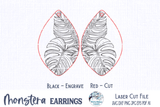 Monstera Leaf Earring File for Glowforge or Laser Cutter Wispy Willow Designs Company