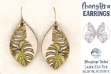 Monstera Leaf Earring File for Glowforge or Laser Cutter Wispy Willow Designs Company