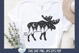 Moose SVG with Moon Stars Trees Wispy Willow Designs Company