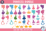 Princess Bundle SVG | Kids Princess Silhouettes Wispy Willow Designs Company