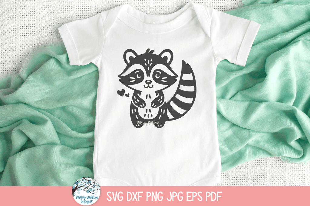Baby Racoon Design Racoon SVG | Baby Animal PNG – Wispy Willow Designs