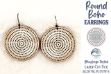 Round Boho Earring File for Glowforge or Laser Wispy Willow Designs Company
