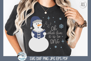 Singing Snowman SVG | Oh What Fun Is It To Sing Wispy Willow Designs Company