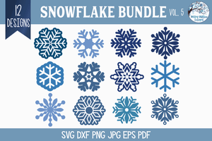 Snowflake SVG Bundle Wispy Willow Designs Company
