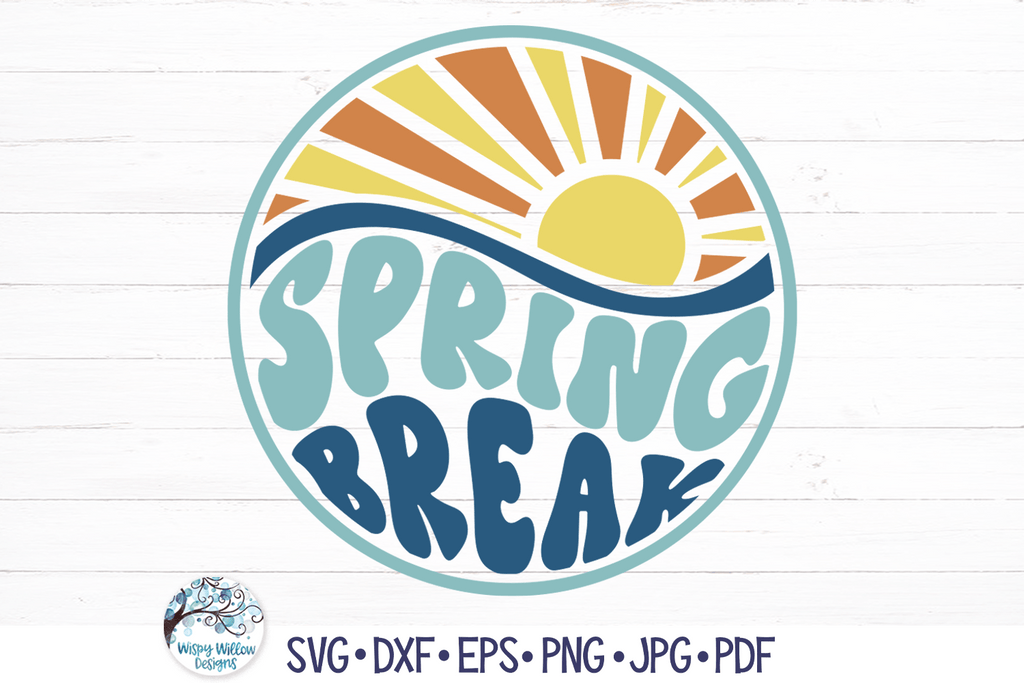 Spring Break | Round Beach SVG – Wispy Willow Designs