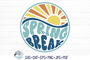 Spring Break | Round Beach SVG Wispy Willow Designs Company
