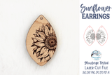 Sunflower Earring SVG for Glowforge Laser Wispy Willow Designs Company