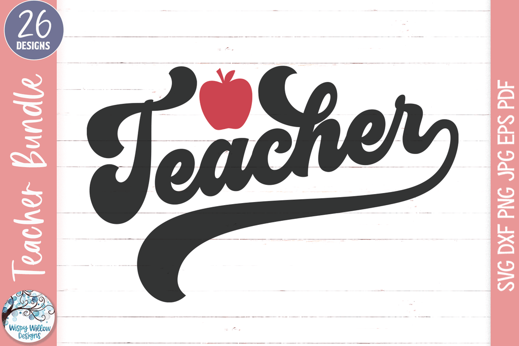 Teacher SVG Bundle | School Pencils Wispy Willow Designs Company