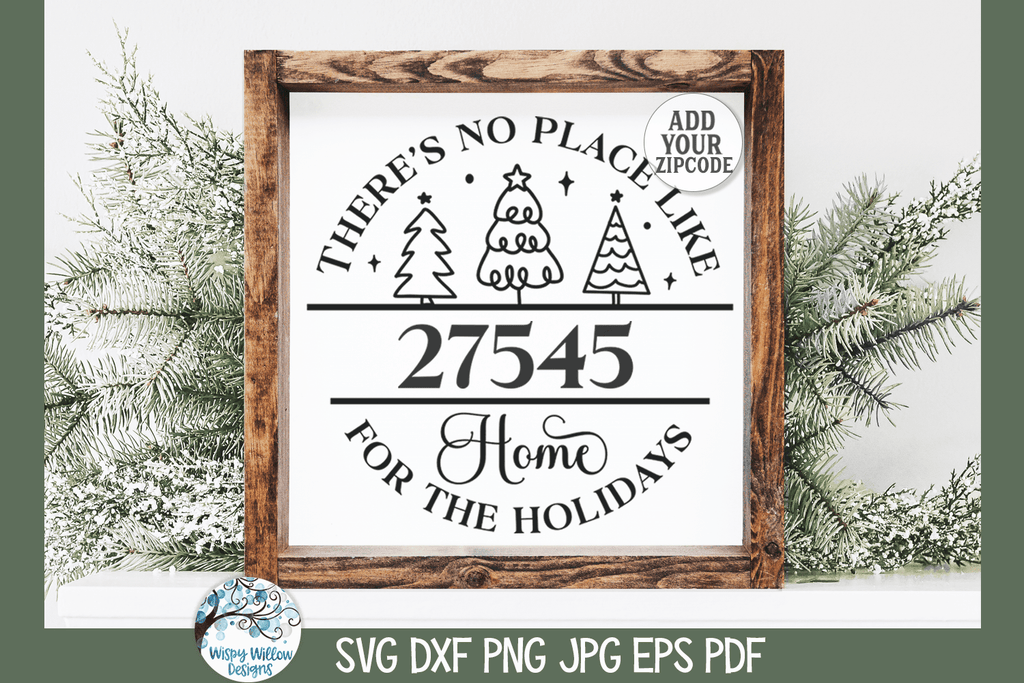 There's No Place Like Home SVG | Christmas Design SVG Wispy Willow Designs Company