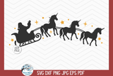 Unicorn Santa Sleigh | Funny Christmas SVG Wispy Willow Designs Company
