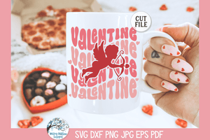 Valentine's Day Cupid SVG | Retro Wavy Text Wispy Willow Designs Company