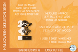 Witch Skeleton Shelf Sitter Sign | Halloween Laser Cut SVG File Wispy Willow Designs Company
