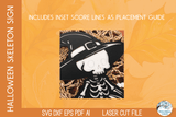 Witch Skeleton Shelf Sitter Sign | Halloween Laser Cut SVG File Wispy Willow Designs Company