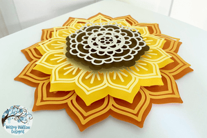 3D Sunflower Mandala Wispy Willow Designs Company