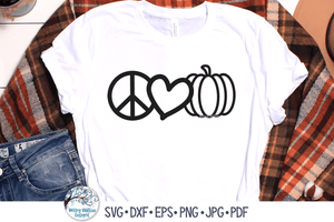 Peace Love Pumpkin Svg Wispy Willow Designs Company