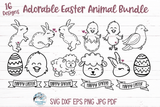 Adorable Easter Animal SVG Bundle | Bunny Rabbit, Lamb, Chick, Eggs Wispy Willow Designs Company