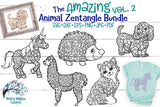 Amazing Animal Zentangle SVG Bundle Vol 2 Wispy Willow Designs Company
