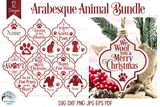 Arabesque Animal Ornament SVG Bundle - Dog and Cat Christmas Ornaments Wispy Willow Designs Company
