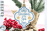 Arabesque Beach Christmas Ornament SVG Bundle Wispy Willow Designs Company