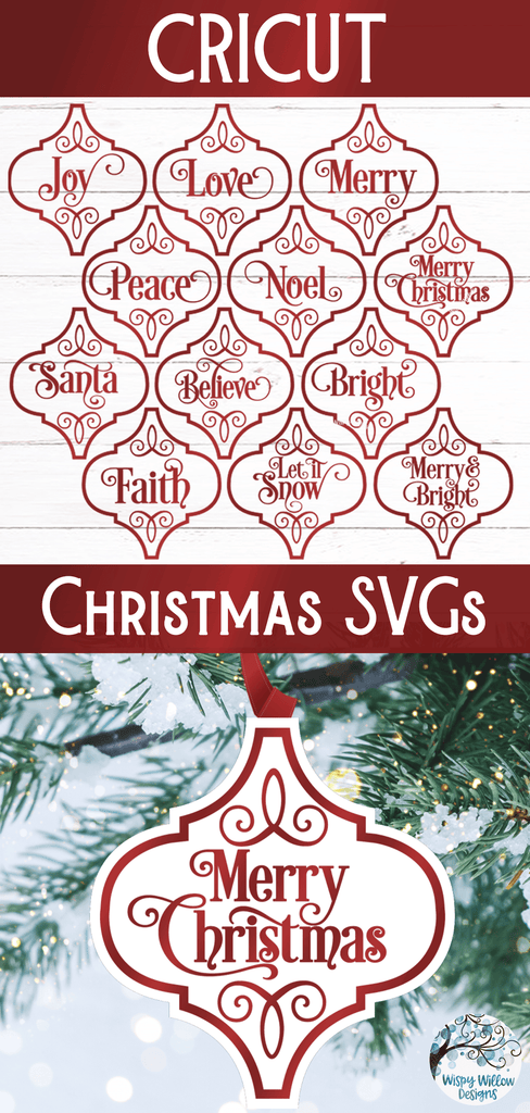 Arabesque Christmas Ornament SVG Bundle | Fits Home Depot Tiles Wispy Willow Designs Company