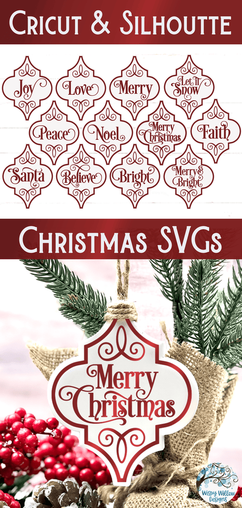 Arabesque Ornament SVG Bundle | Christmas Ornament SVGs Wispy Willow Designs Company