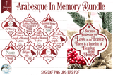 Arabesque Ornament SVG Bundle - In Memory Ornaments Wispy Willow Designs Company