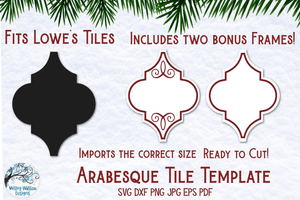 Arabesque Ornament Tile Template  and Frames | Lowe's Tiles Wispy Willow Designs Company