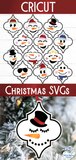 Arabesque Snowman Faces Christmas Ornament SVG Bundle Wispy Willow Designs Company