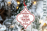 Arabesque Teacher Christmas Ornament SVG Bundle Wispy Willow Designs Company