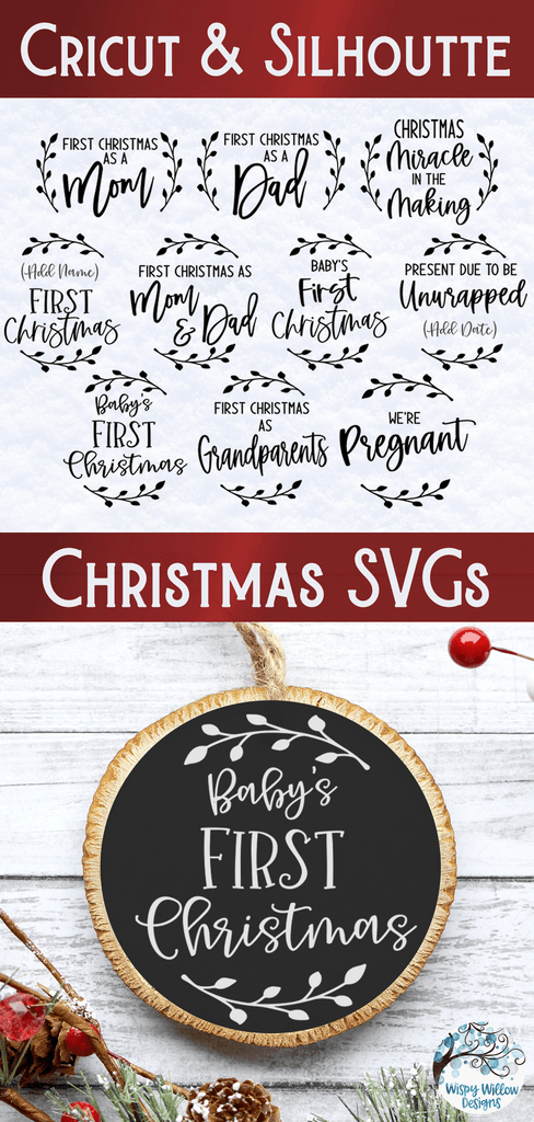 Baby Ornament SVG Bundle | Christmas SVGs Wispy Willow Designs Company