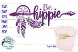 Be Hippy Dreamcatcher SVG Wispy Willow Designs Company