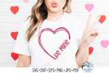 Be Mine Sketch Heart | Valentine's Day SVG Wispy Willow Designs Company