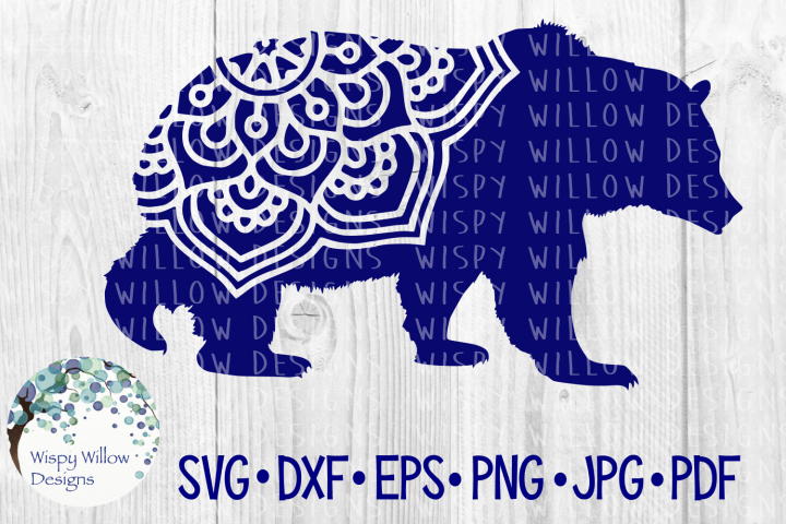 Bear Mandala SVG Wispy Willow Designs Company