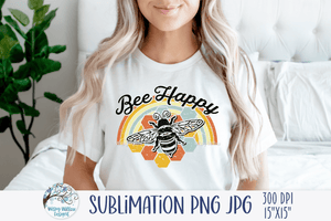 Bee Happy PNG Wispy Willow Designs Company