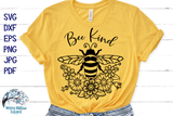Bee Kind Flowers SVG Wispy Willow Designs Company
