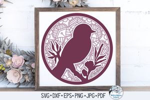 Bird Mandala SVG Wispy Willow Designs Company