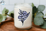 Blue Flower Stickers PNG Wispy Willow Designs Company