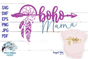 Boho Mama Dreamcatcher SVG Wispy Willow Designs Company