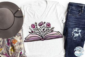 Book with Flowers Sublimation Bundle Wispy Willow Designs Company