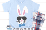 Boy Easter Bunny with Sunglasses SVG Wispy Willow Designs Company
