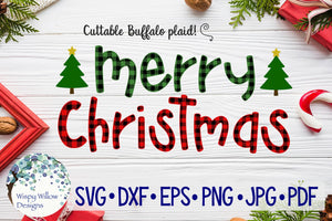 Buffalo Plaid Christmas SVG Bundle Wispy Willow Designs Company